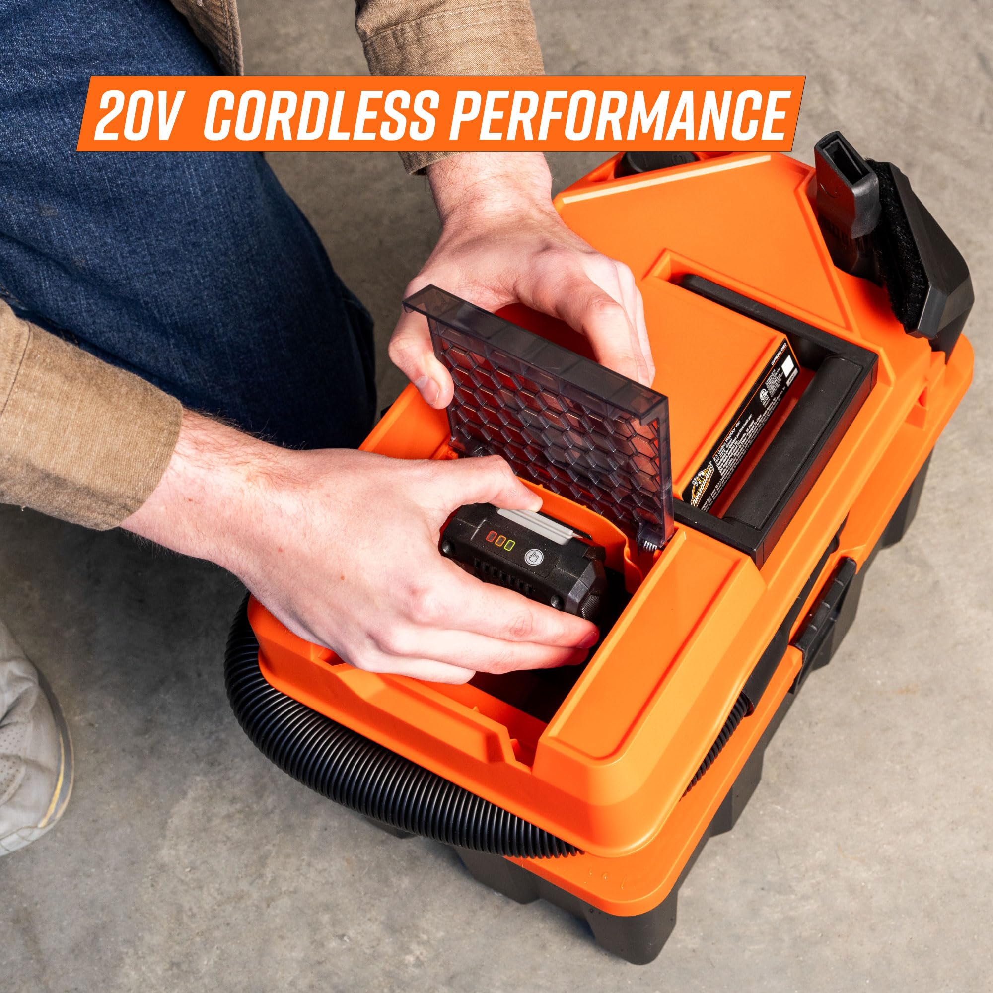 Armor All 2.5-Gallon 20V Cordless Wet Dry Vacuum with 2.0Ah Battery– DVTB202 0902 - Image 3