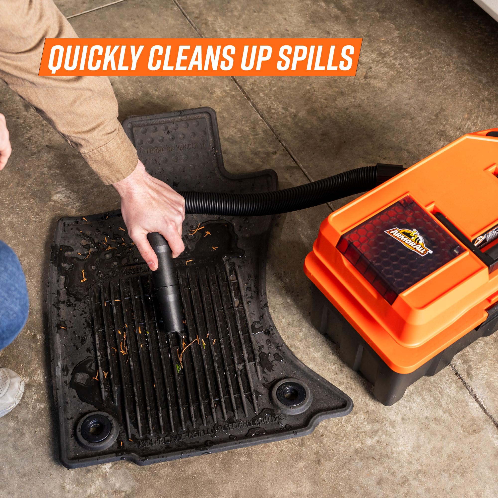 Armor All 2.5-Gallon 20V Cordless Wet Dry Vacuum with 2.0Ah Battery– DVTB202 0902 - Image 6