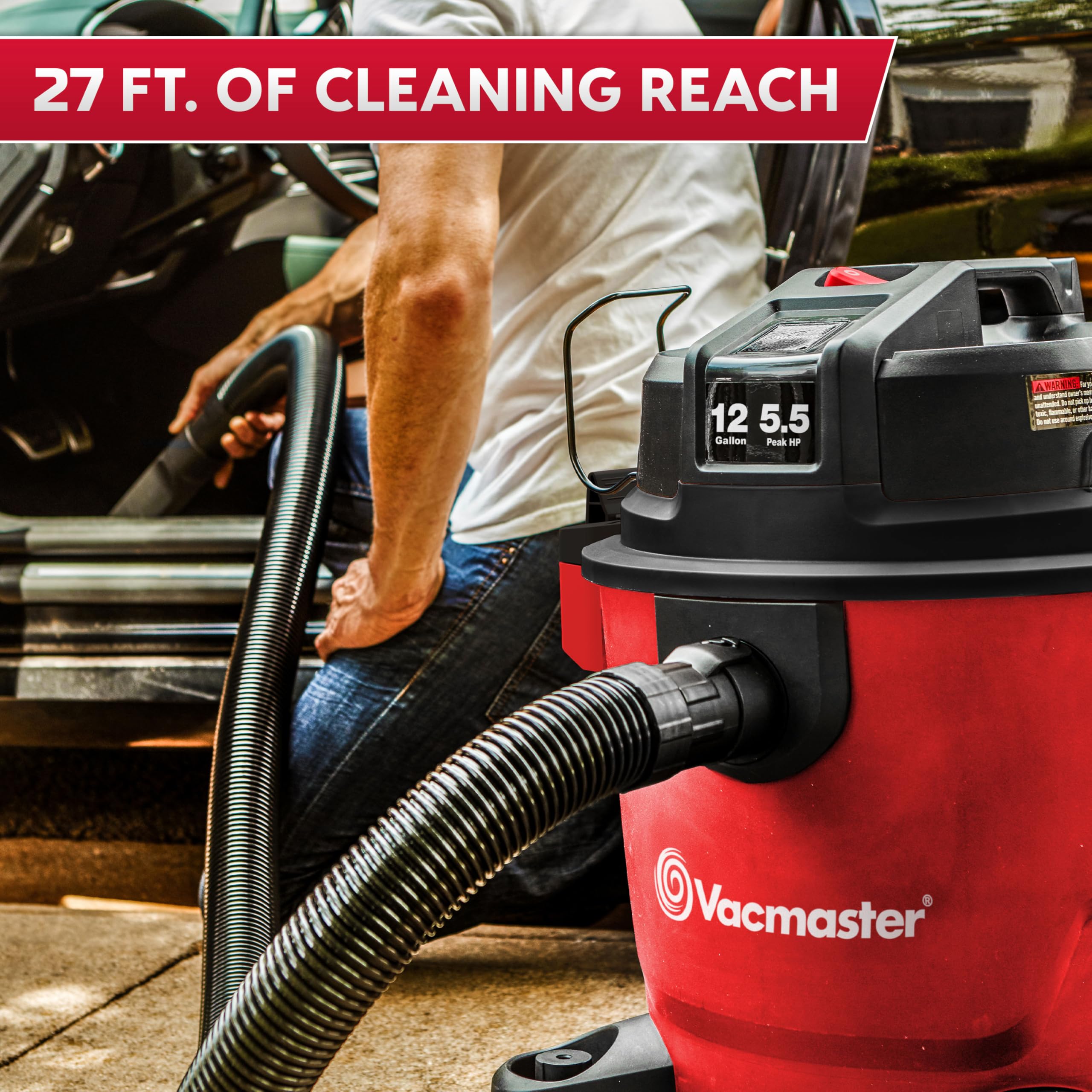 Vacmaster 12-Gallon 5.5 Peak HP Heavy-Duty Wet/Dry Vacuum - VJH1211PF 1101 - Image 6