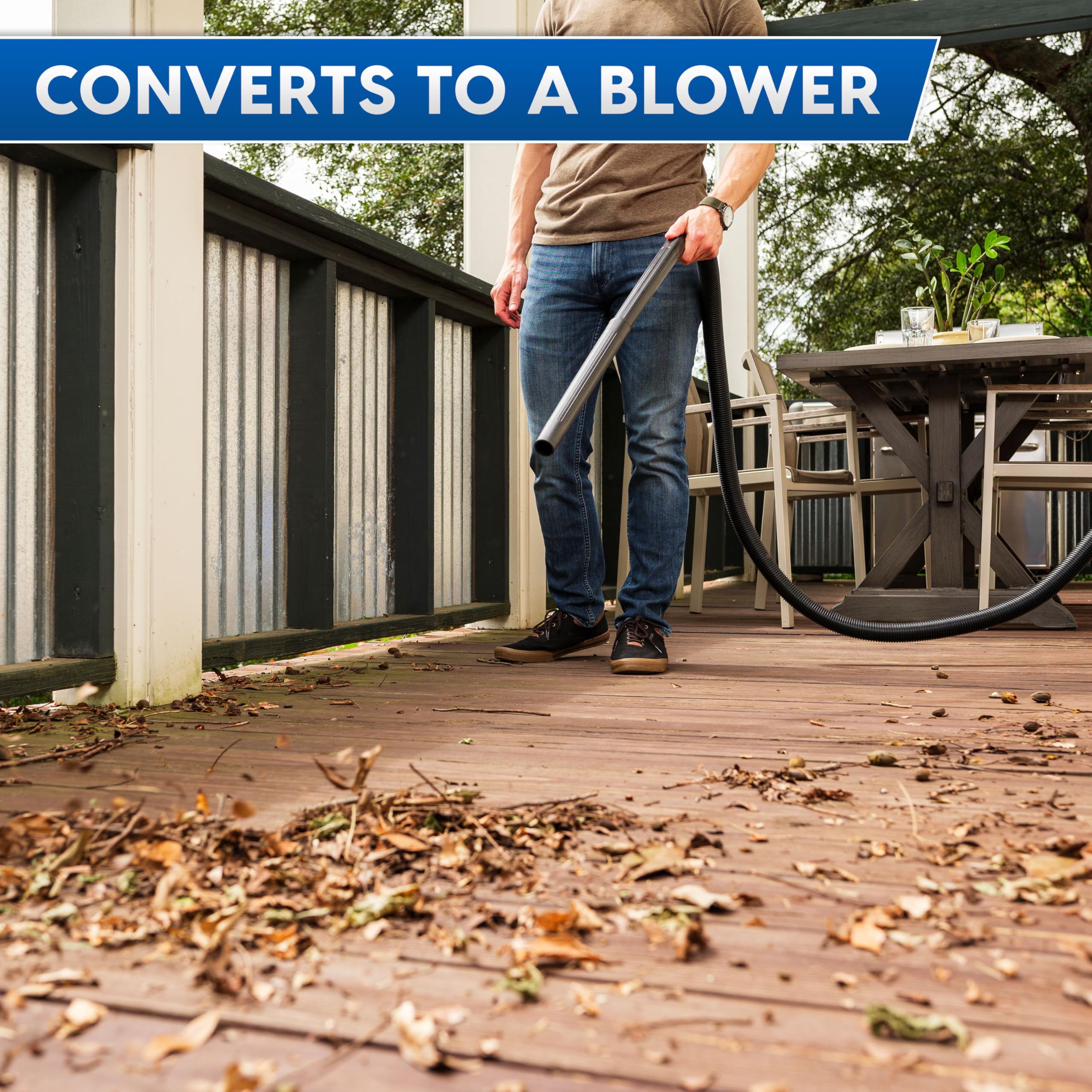 Vacmaster 4 Gallon, 5 Peak HP with 2-Stage Industrial Motor Wet/Dry Floor Vacuum, VF408, Blue - Image 7