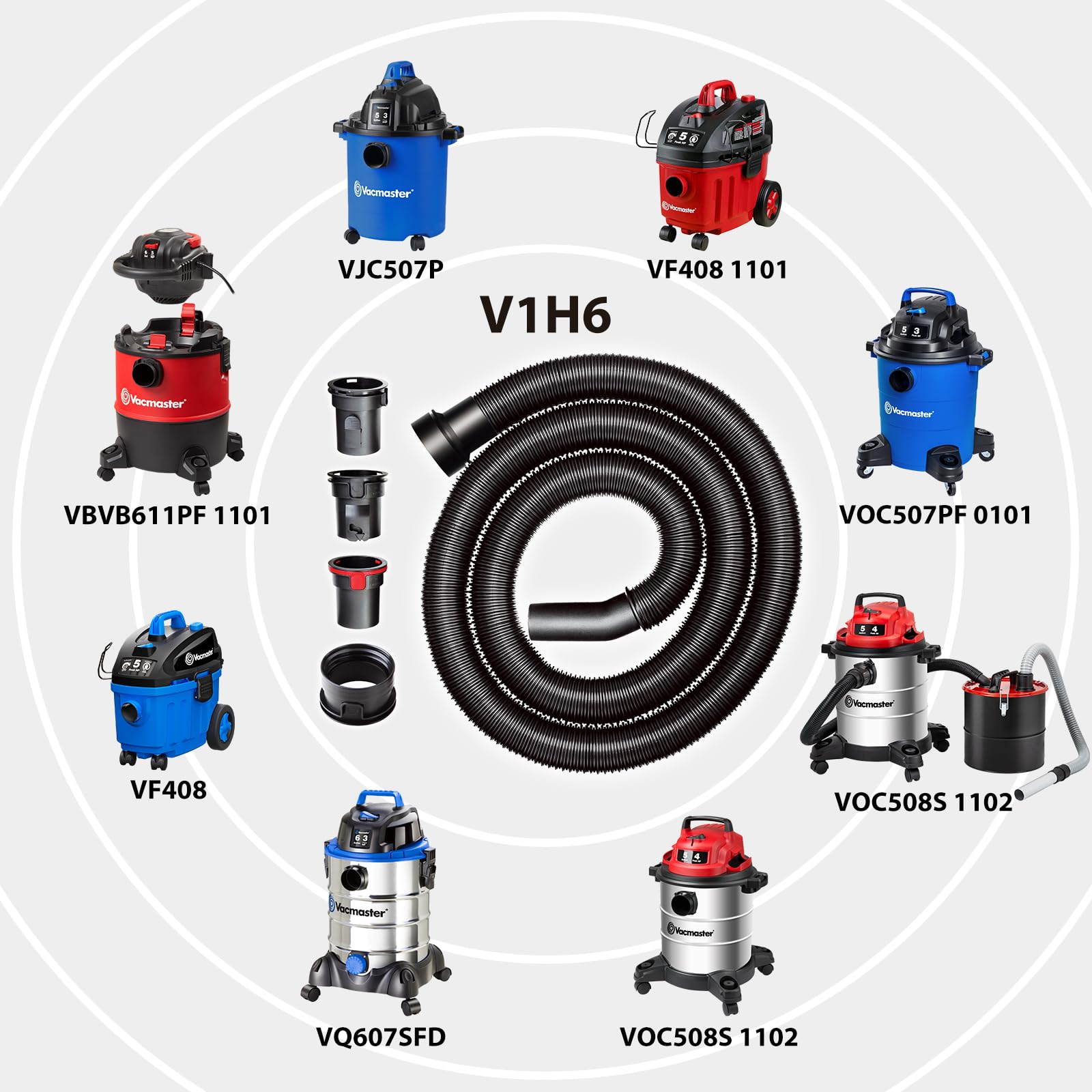 Vacmaster 6 ft. Vacuum Accessory Hose, V1H6 - Image 6