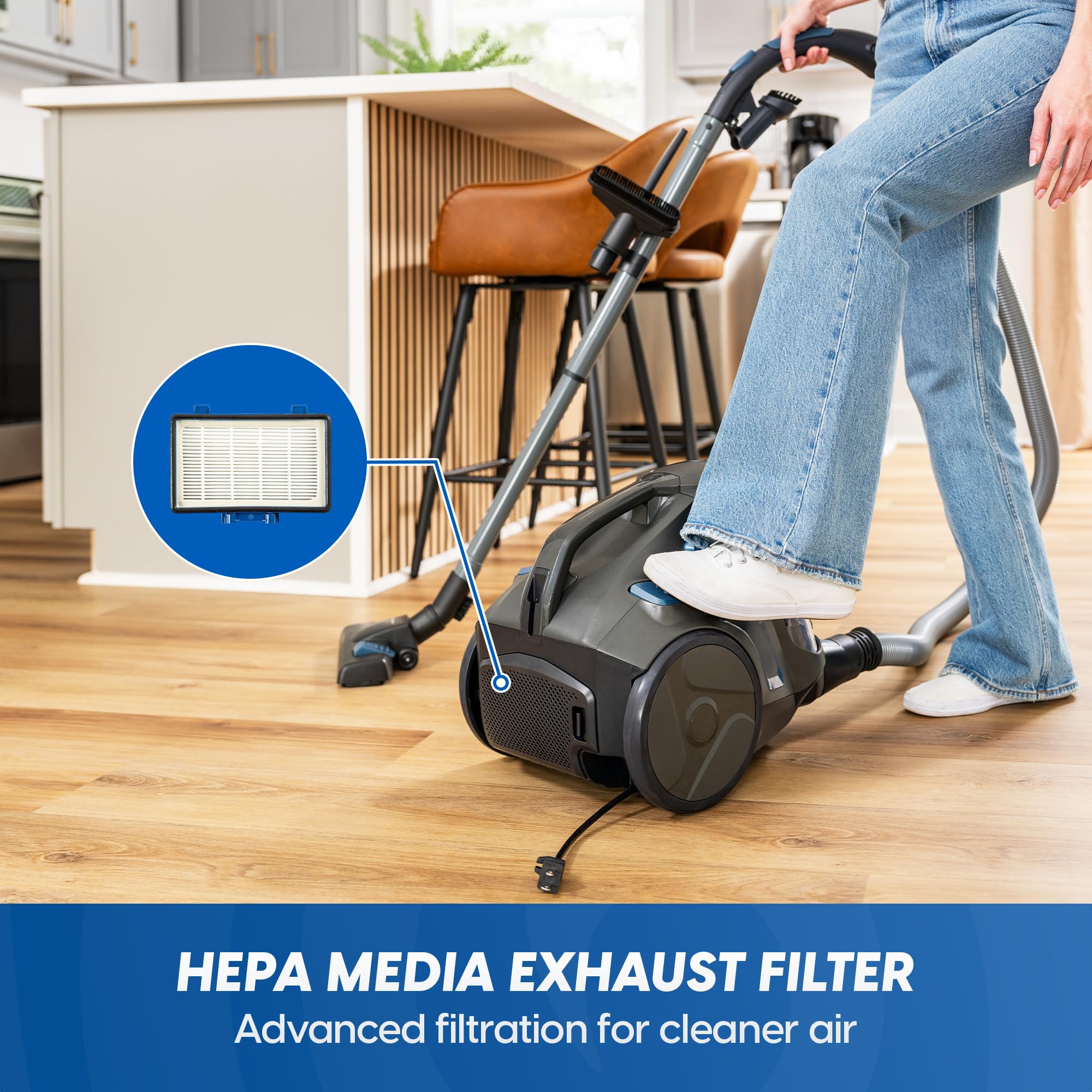 Vacmaster 952860 Filter Kit Fits CC0501 Ultra-Silent Bagless Canister Vacuum, 1 HEPA Media Exhaust Filter and 1 Washable Pre-Filter - Image 3