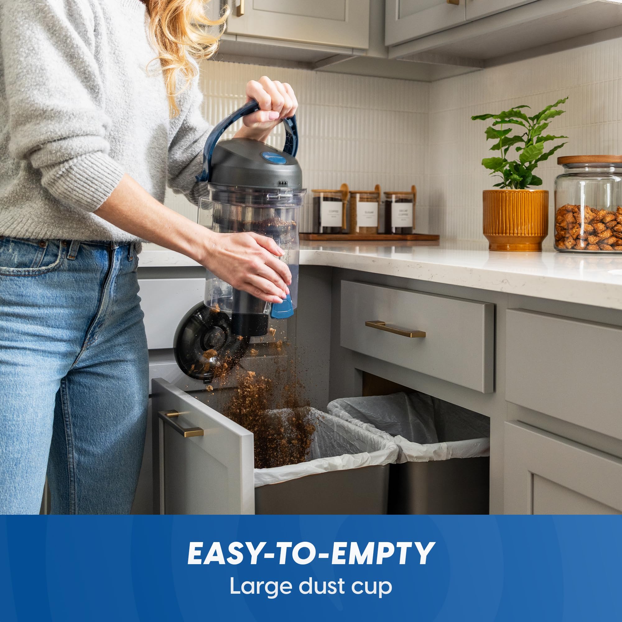 Vacmaster CC0501 Ultra Silent Bagless Canister Vacuum Powerful Cleaner with HEPA Filtration, One-Touch Release Dust Cup, Built-in Dust Tool & Retractable Cord for Low-Pile Carpet and Hard Floor - Image 8