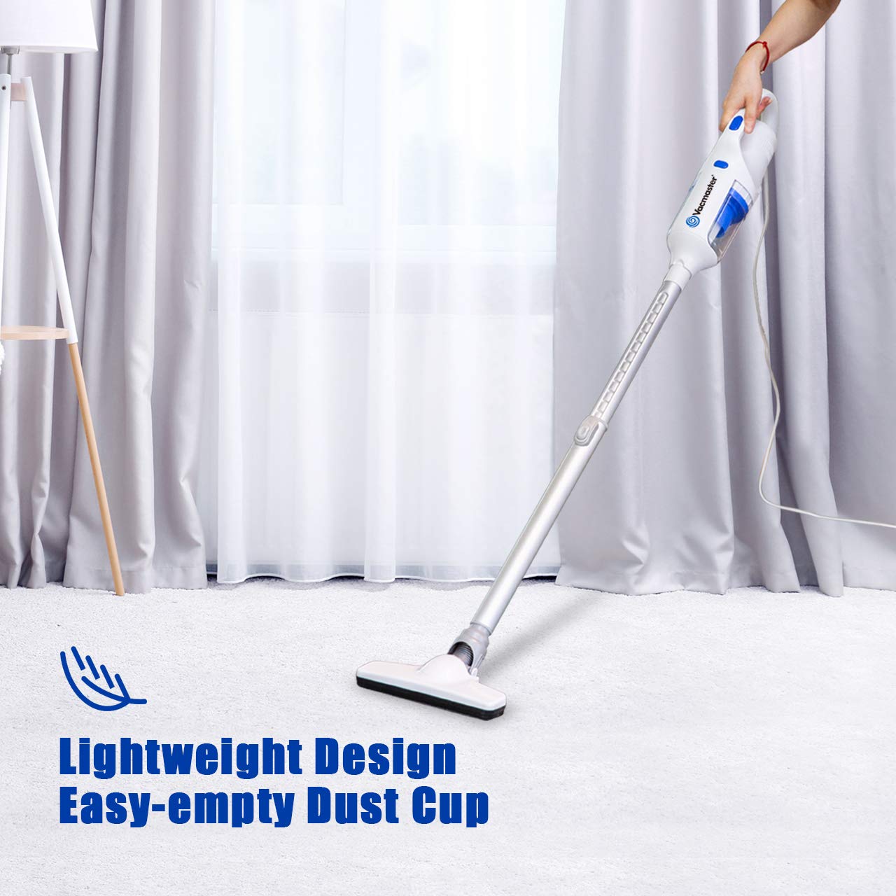 Vacmaster Corded Stick Vacuum Cleaner 2 in 1 Ultra-Lightweight 14Kpa Power Suction Handheld Vacuum Cleaner with Washable HEPA Filter for Home, Car, Pet Hair, Carpet, Hard Floor - Image 7
