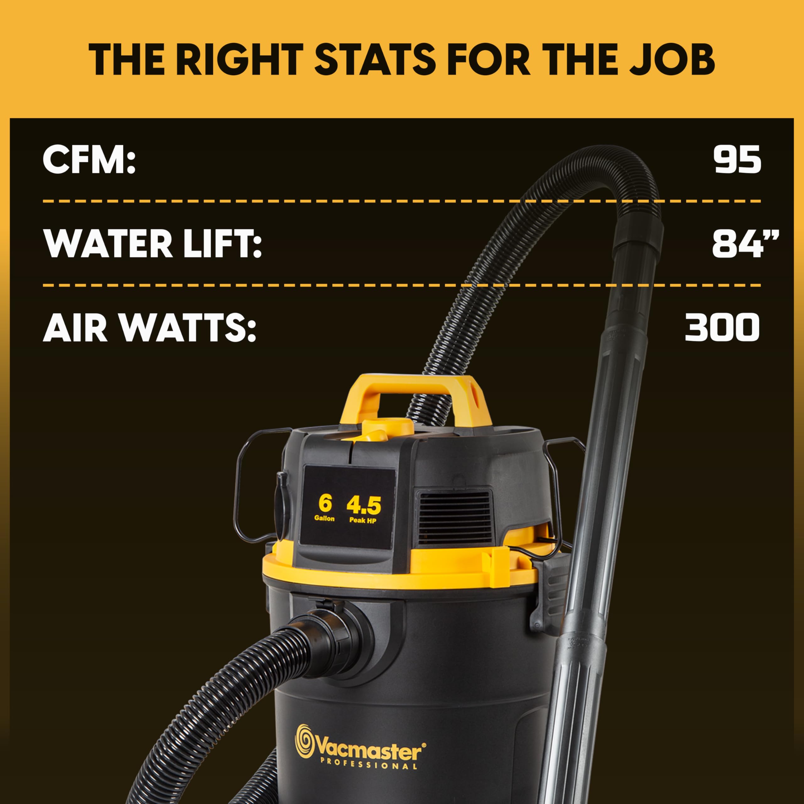 Vacmaster Professional 6 Gallon 4.5 Peak HP Wet/Dry Vacuum with Self-Cleaning Filter System - VDK611PF 0201 - Image 6