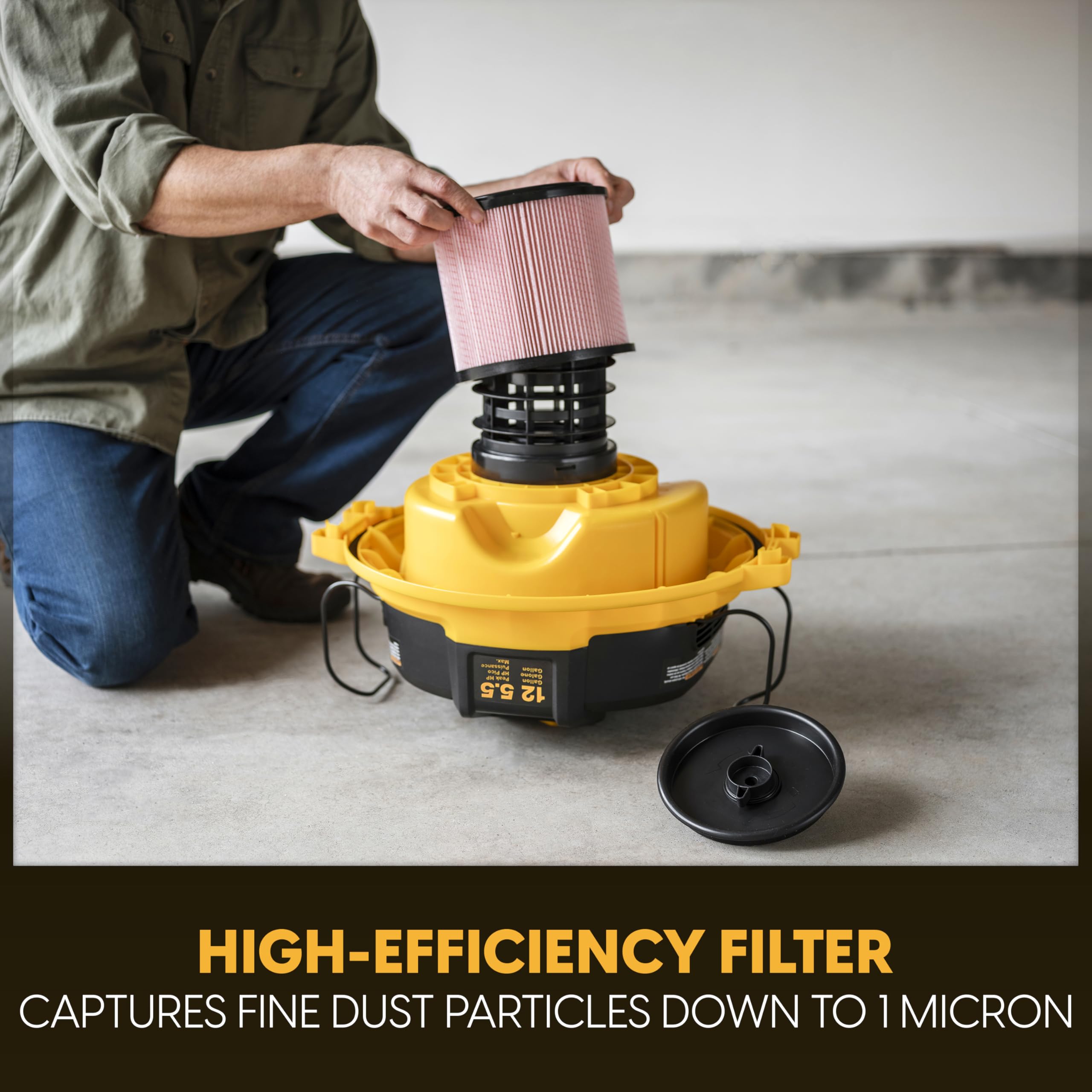 Vacmaster Professional Beast Series 12-Gallon 5.5 Peak HP Wet/Dry Vacuum- VJH1211 PF 0205 - Image 6