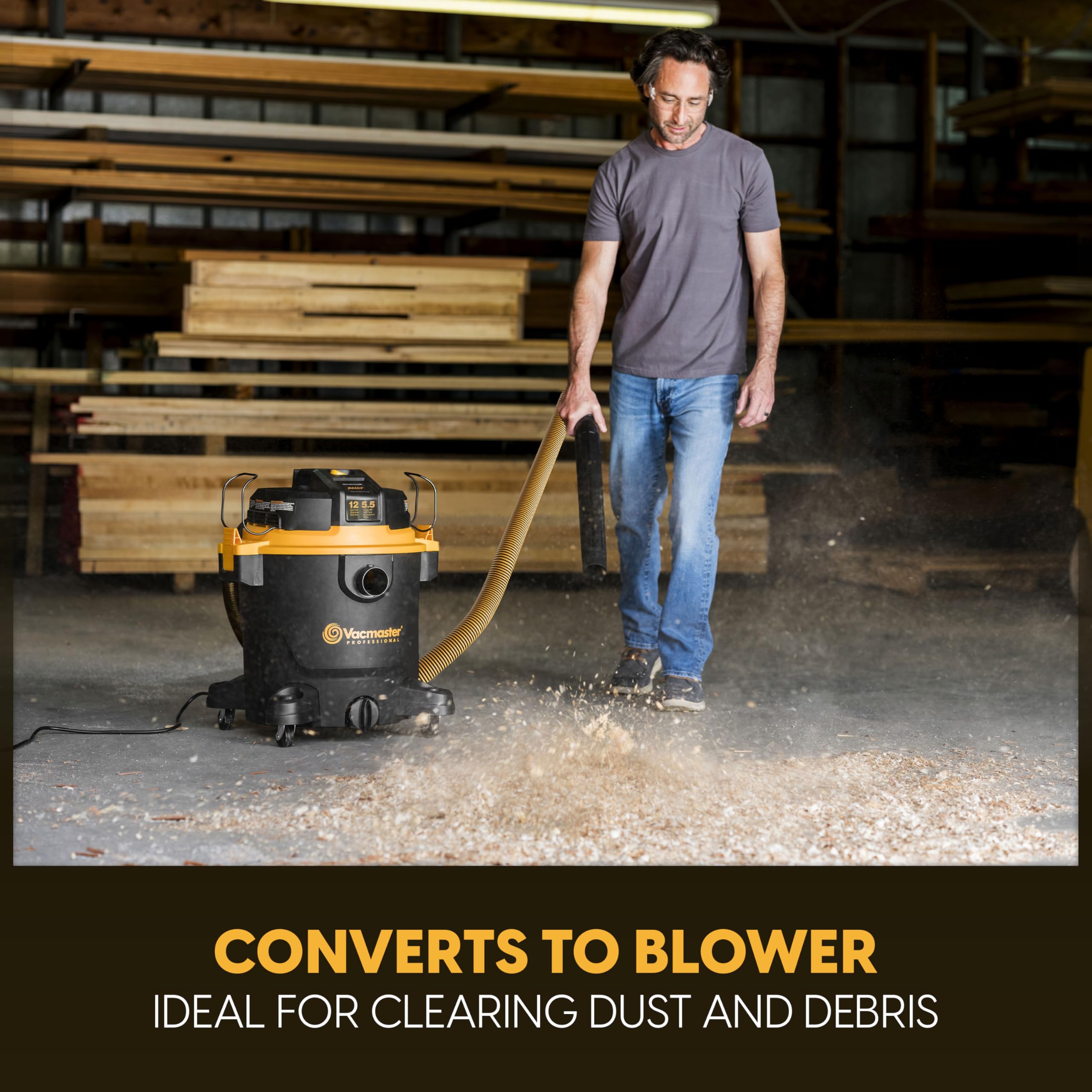 Vacmaster Professional Beast Series 12-Gallon 5.5 Peak HP Wet/Dry Vacuum- VJH1211 PF 0205 - Image 7