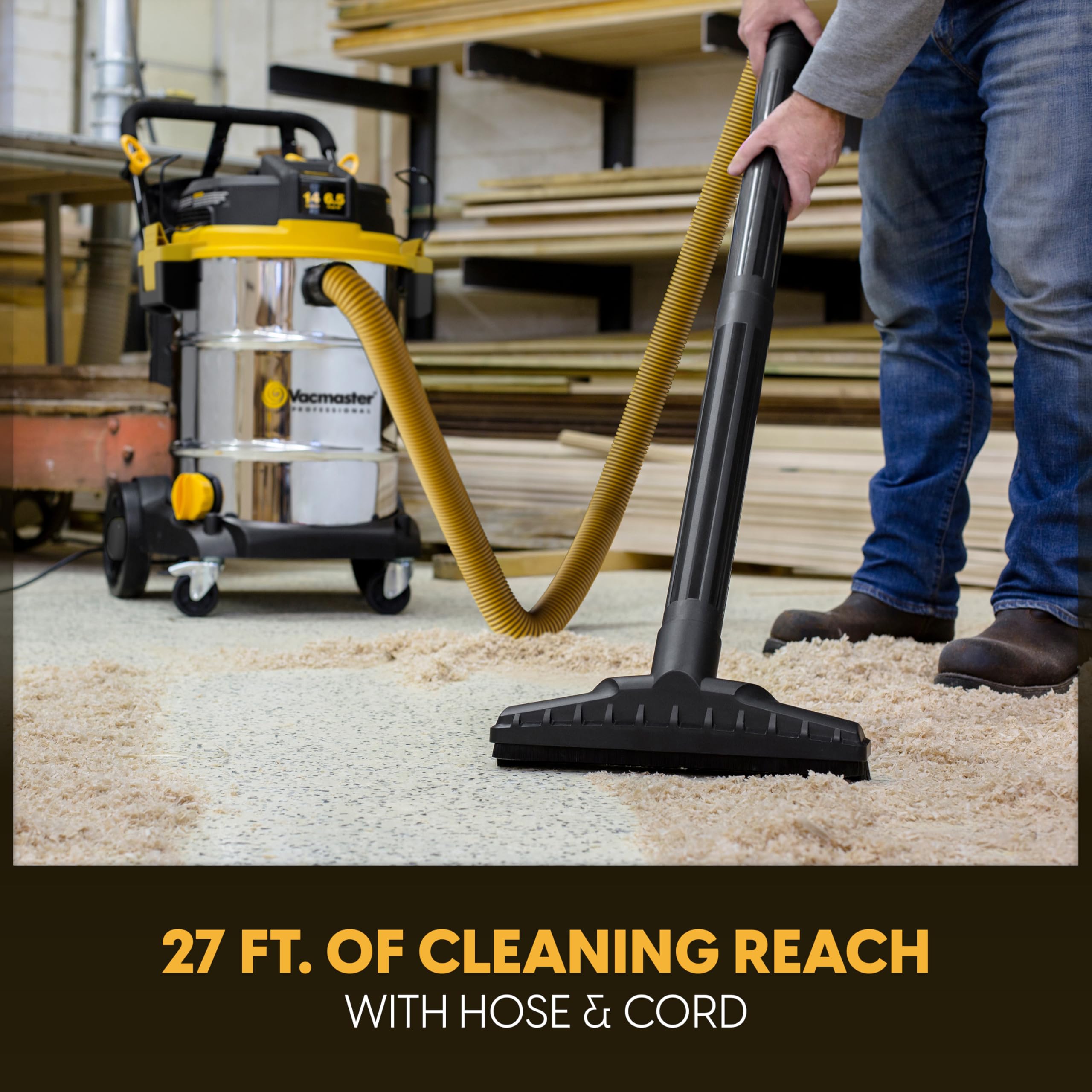 Vacmaster Professional Beast Series 14-Gallon* 6.5 Peak HP† Wet/Dry Vacuum - VJE1412SW 0203 - Image 6