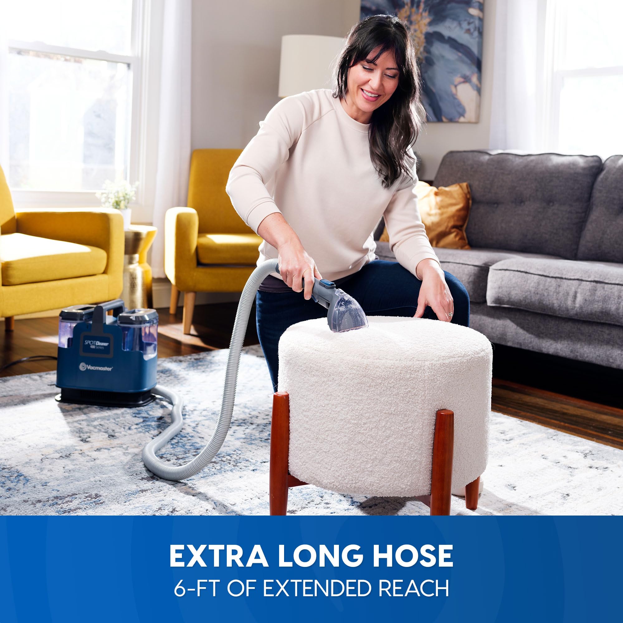 Vacmaster SCB301 400 Series Portable Carpet & Upholstery Spot Cleaner Machine, 15Kpa Power Suction with Versatile Tools for Pets, Area Rugs and Couches - Image 3