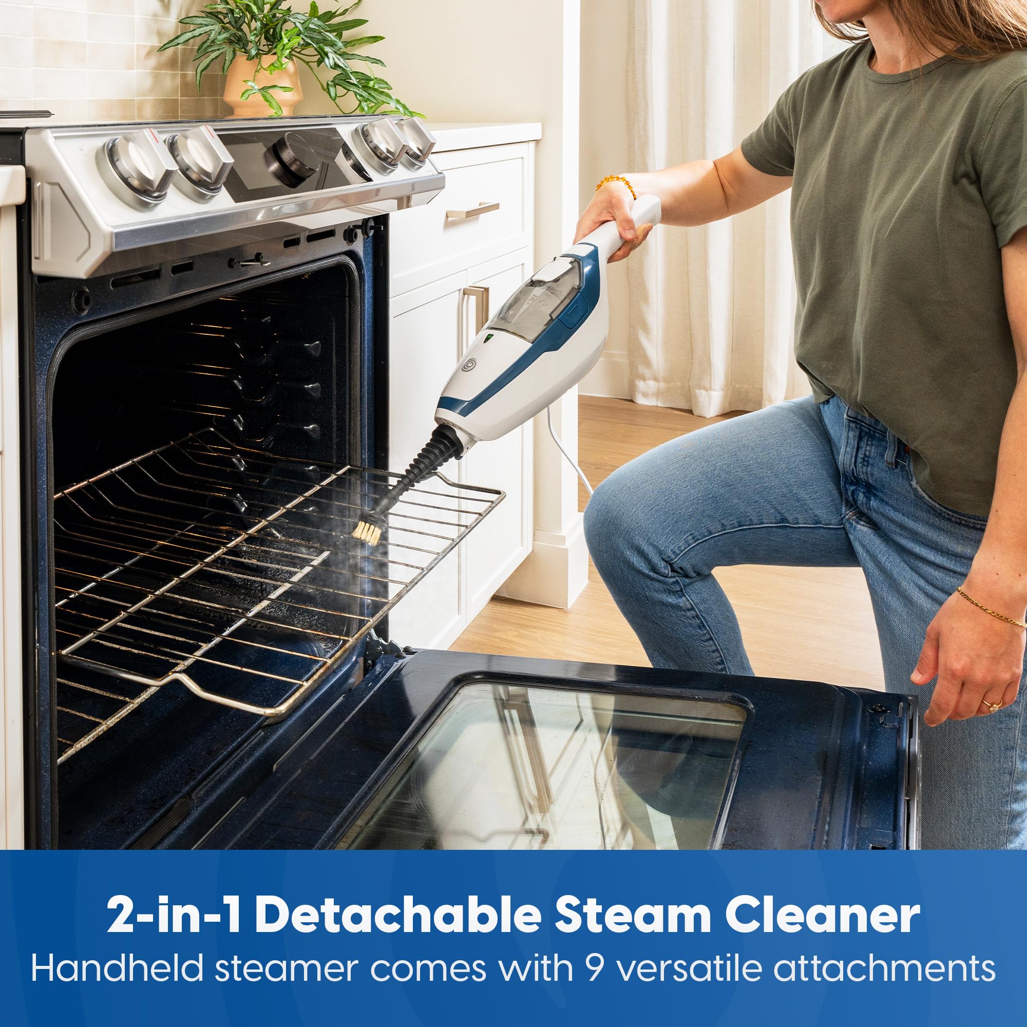 Vacmaster SMF1501 2-in-1 Steam Mop for Floor Cleaning with Detachable Handheld Steamer, Quick-Heating & Lightweight for Hard Floors, Carpets, Tiles and Upholstery - Image 3