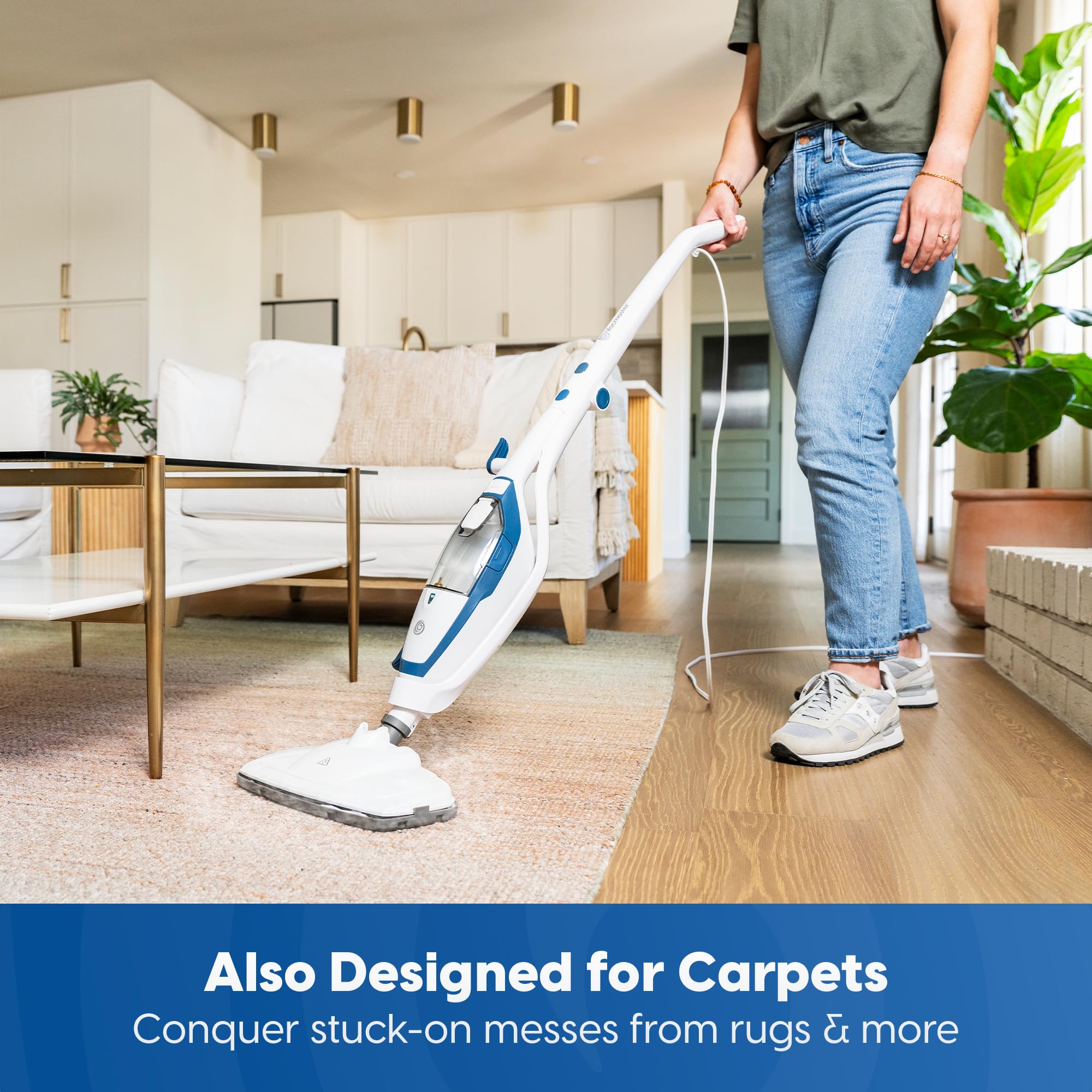 Vacmaster SMF1501 2-in-1 Steam Mop for Floor Cleaning with Detachable Handheld Steamer, Quick-Heating & Lightweight for Hard Floors, Carpets, Tiles and Upholstery - Image 8