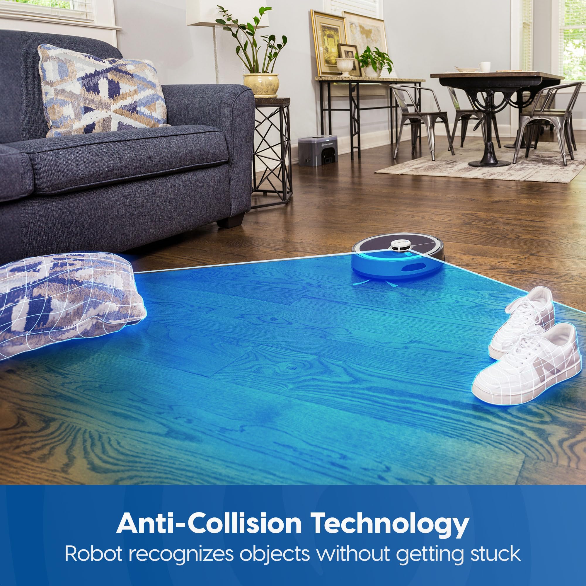 Vacmaster V10i 3-in-1 Robot Vacuum and Mop Combo with Self-Empty Station for 45 Days, LiDAR Navigation,3000Pa Strong Suction, Multi-Floor Mapping for Homes with Pets, Carpet & Hard Floors - Image 5