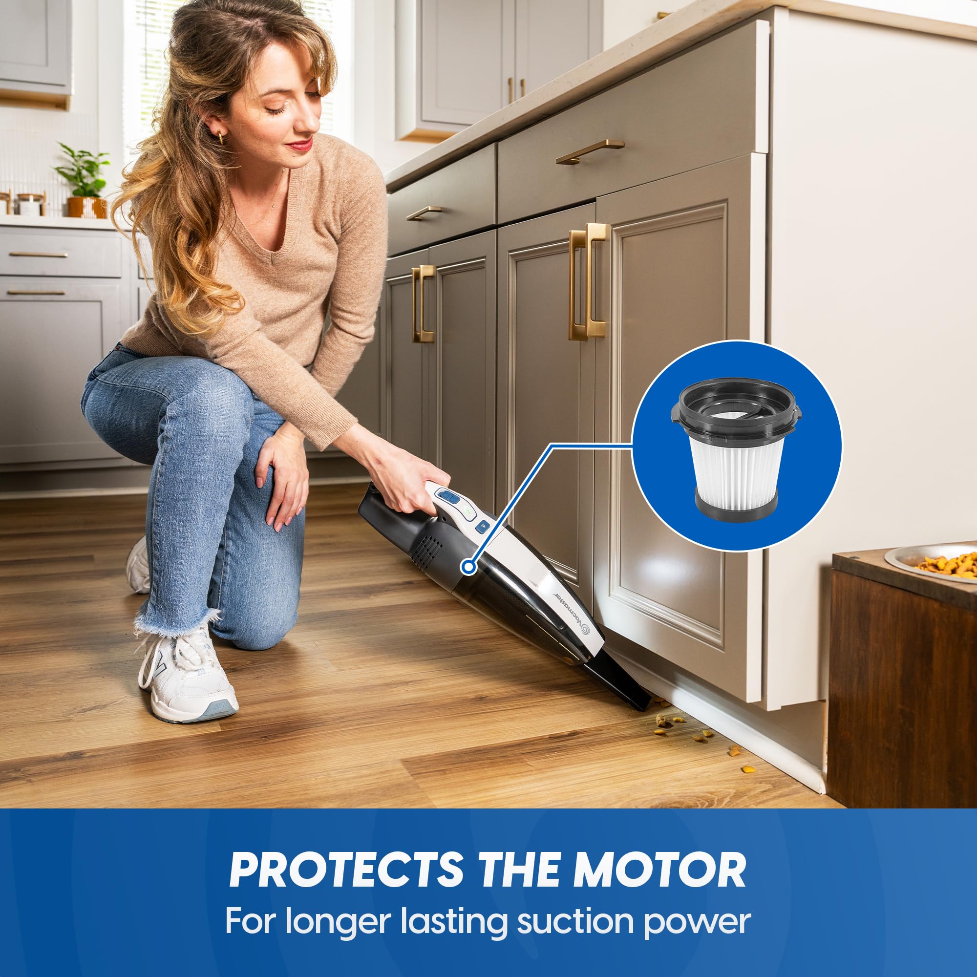 Vacmaster VHVF Replacement HEPA Filters Kit, 2pcs for Vacmaster 14.8V Hand Vac (DHVB1401) - Image 3