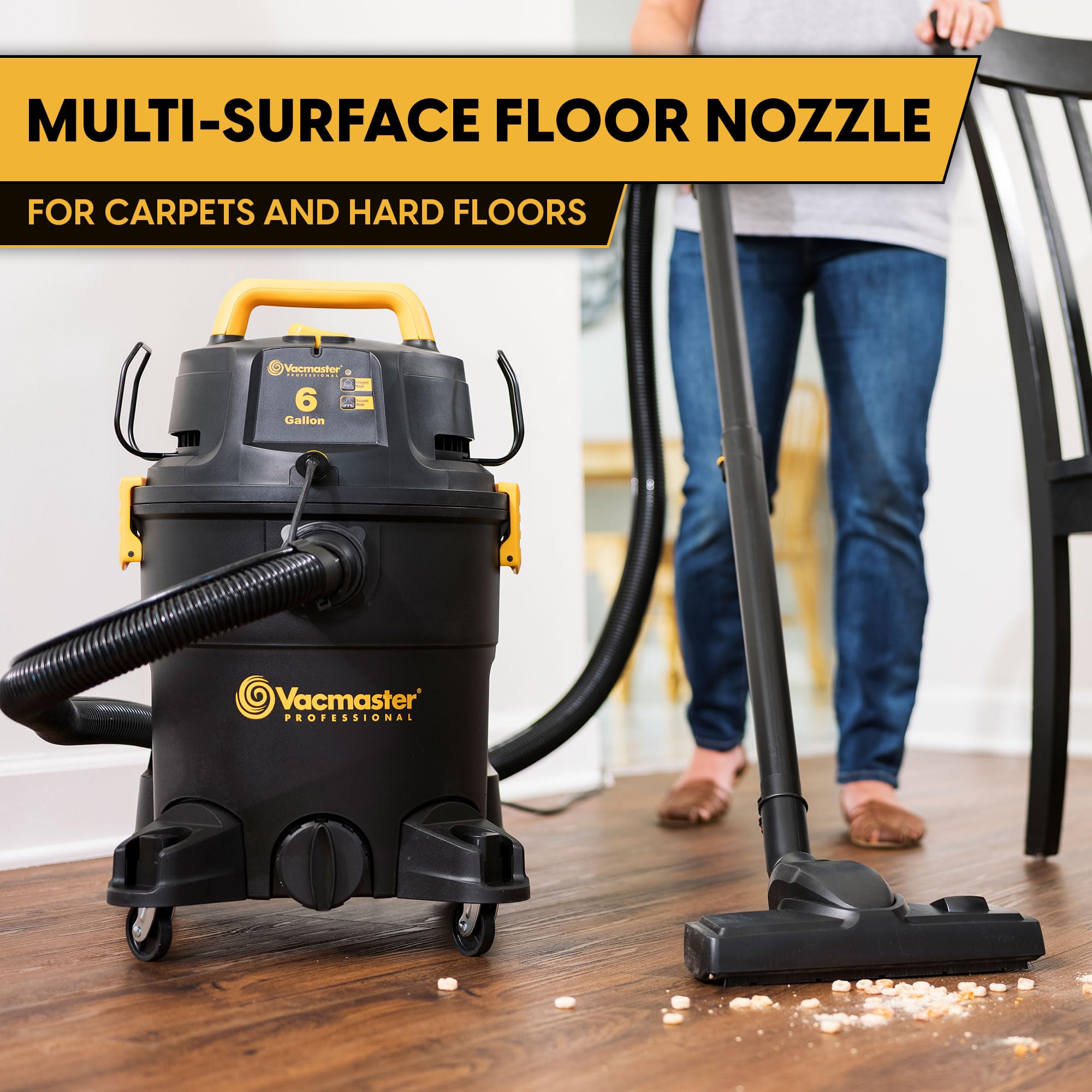 Vacmaster VK609PFR 0201 6 Gallon 5.5 Peak HP 3-in-1 Wet/Dry/Upholstery Shampoo Vacuum Cleaner - Image 5